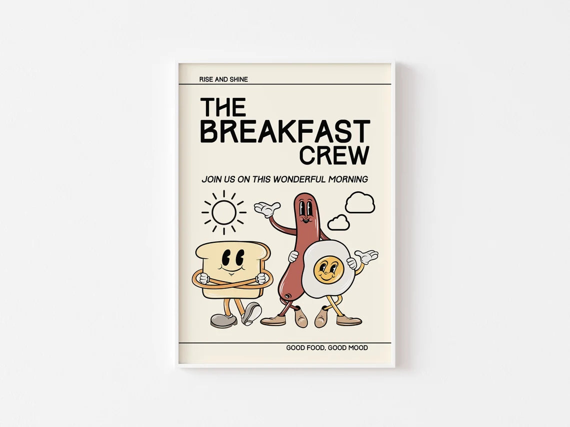 The Breakfast Crew Kitchen Print