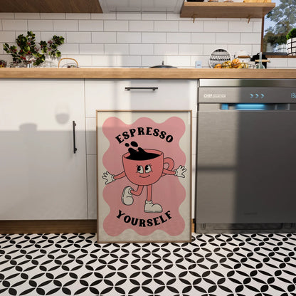 Espresso Yourself Retro Kitchen Print